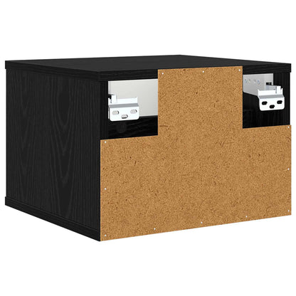 Wandkastje KIEL 2 st Zwart eiken 36 x 33 x 25 cm Bewerkt hout