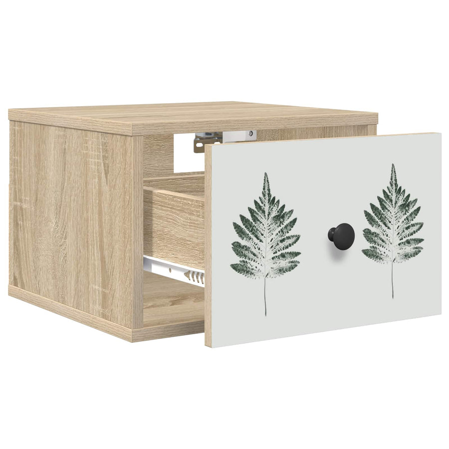 Wandkastje HANAU 2 st Sonoma Eiken 36 x 33 x 25 cm Bewerkt hout