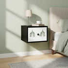 Wandkast 2 st zwart eiken 36x33x25 cm