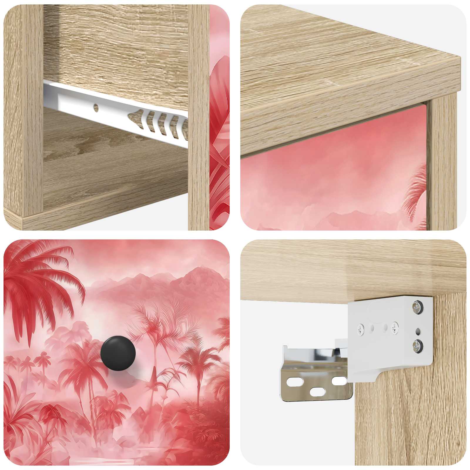 Wandkastje AACHEN Sonoma Eiken 36 x 33 x 25 cm Bewerkt hout