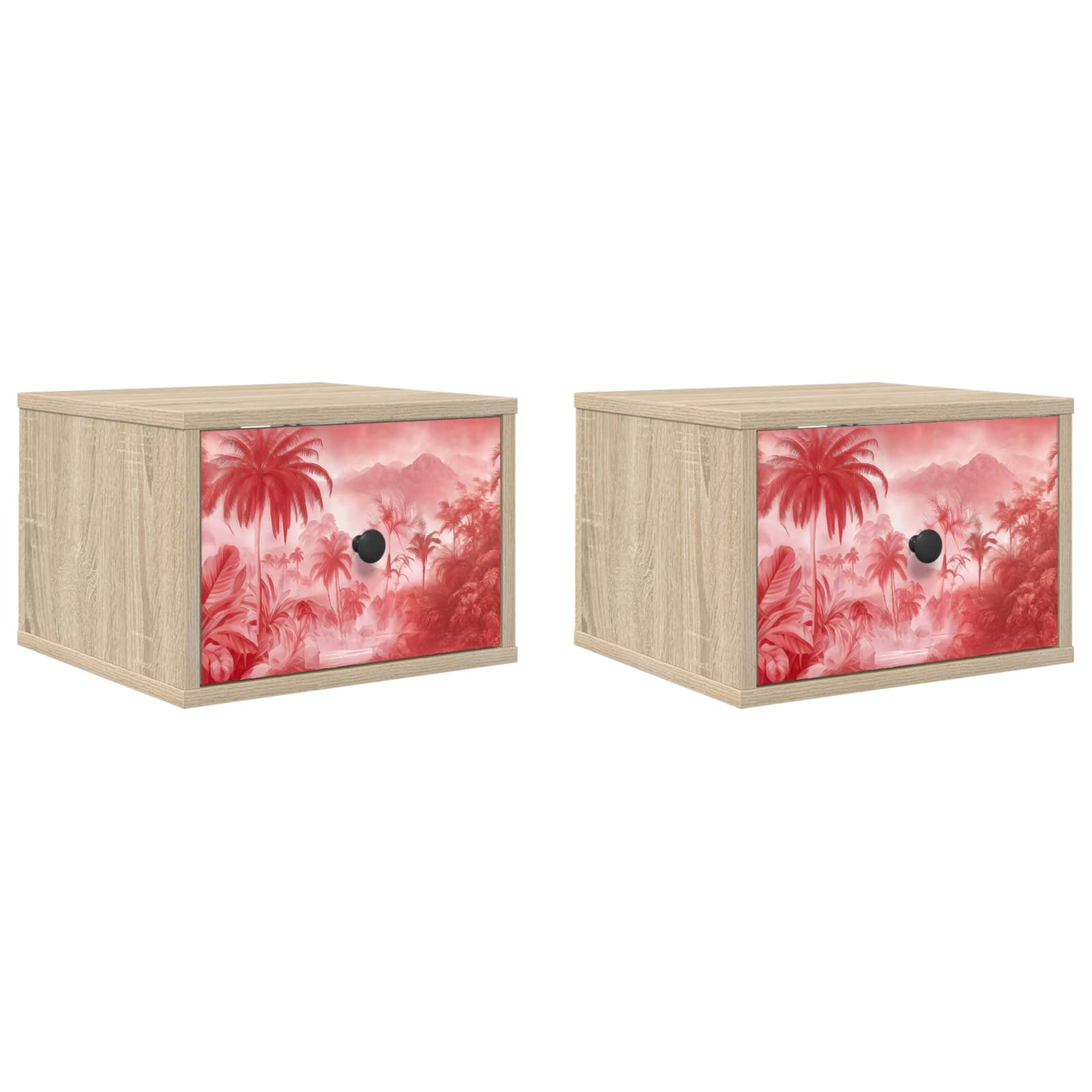 Wandkastje AACHEN 2 st Sonoma Eiken 36 x 33 x 25 cm