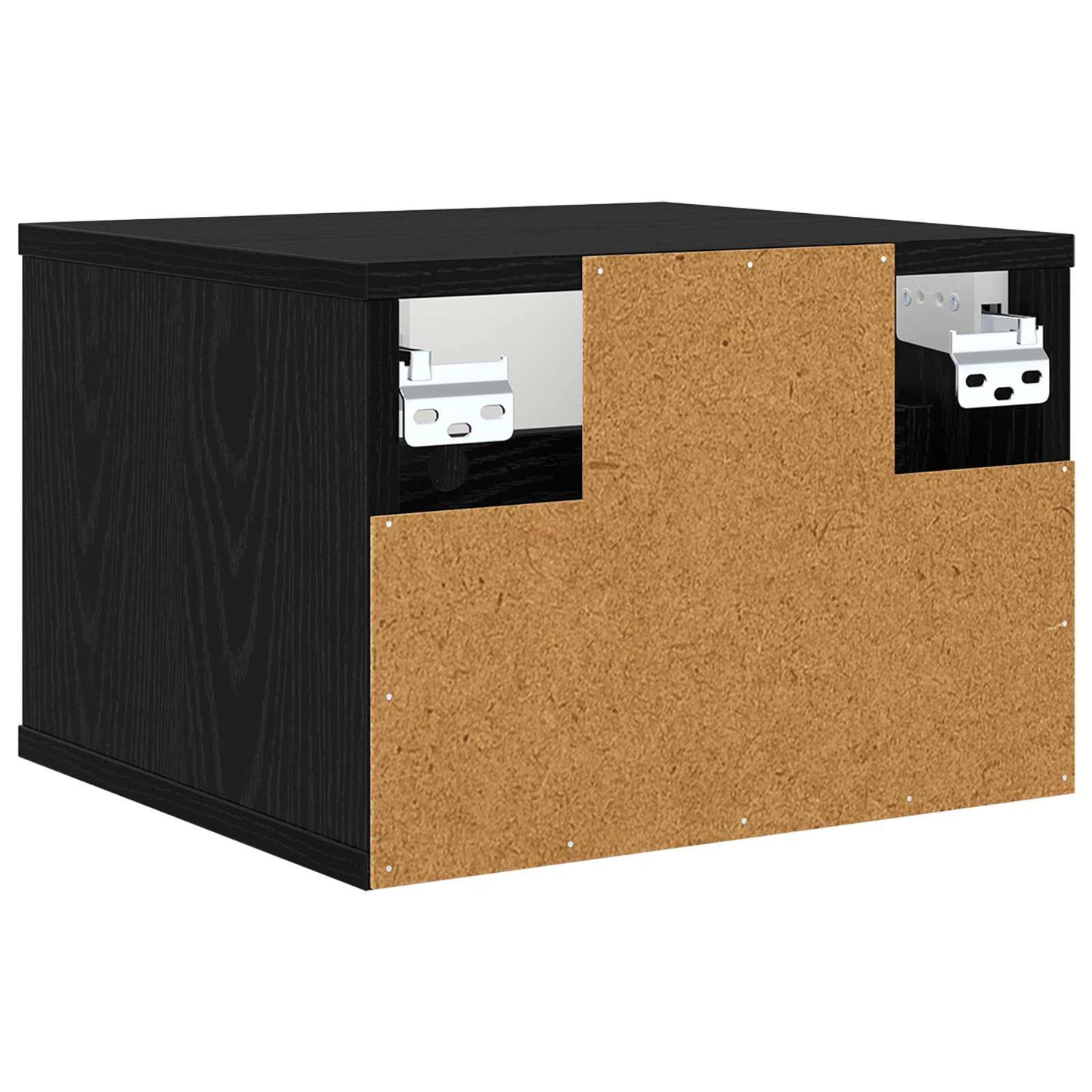 Wandkastje AACHEN Zwart eiken 36 x 33 x 25 cm Bewerkt hout