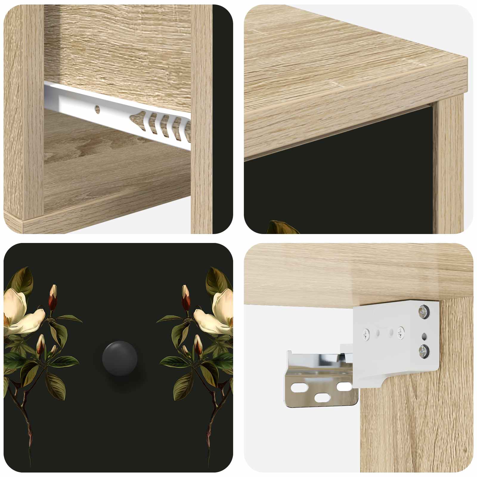Wandkastje BREMEN Sonoma Eiken 36 x 33 x 25 cm Bewerkt hout