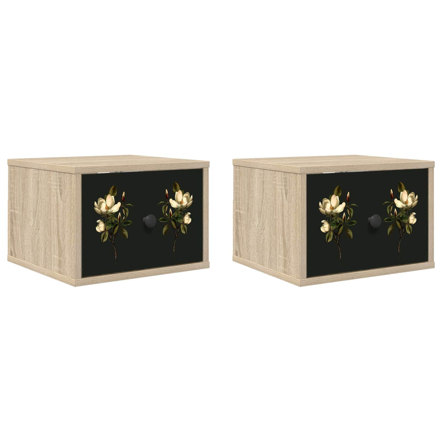 Wandkastje BREMEN 2 st Sonoma Eiken 36 x 33 x 25 cm