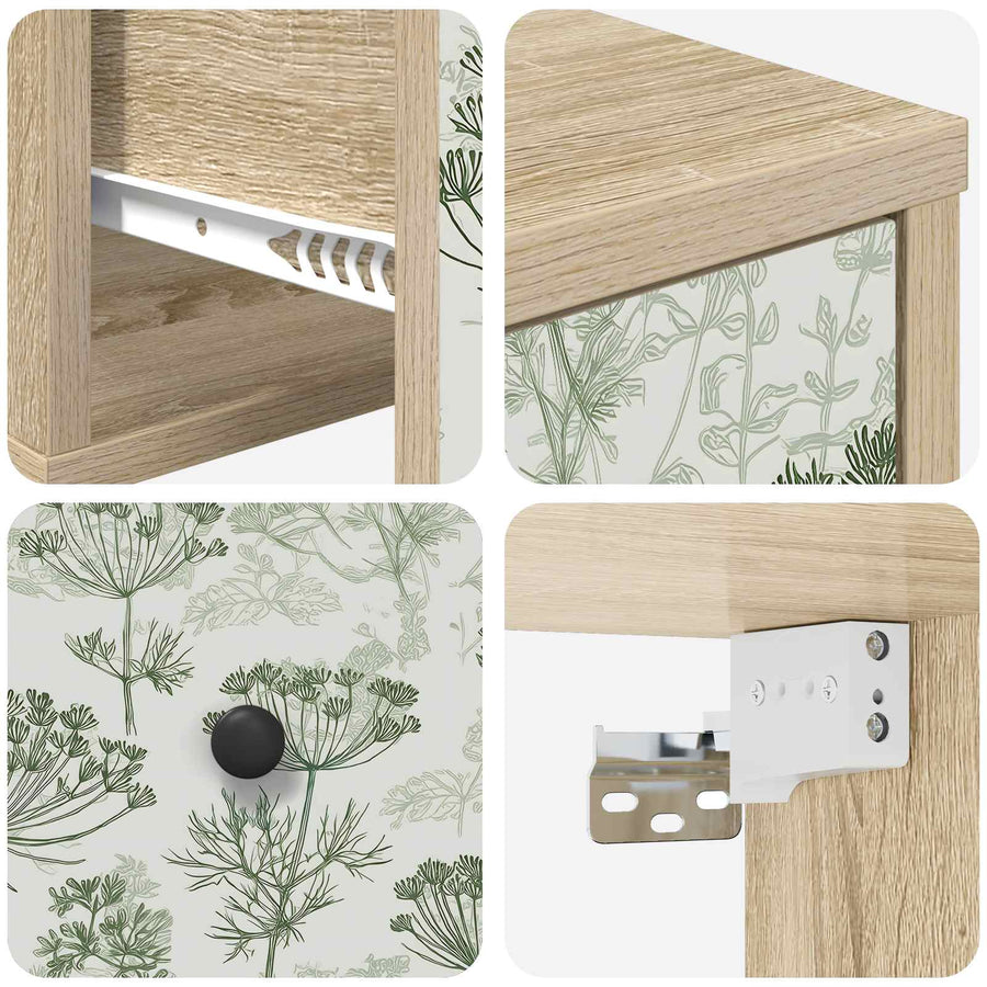 Wandkastje GOTHA 2 st Sonoma Eiken 36 x 33 x 25 cm Bewerkt hout