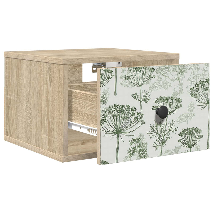Wandkastje GOTHA 2 st Sonoma Eiken 36 x 33 x 25 cm Bewerkt hout