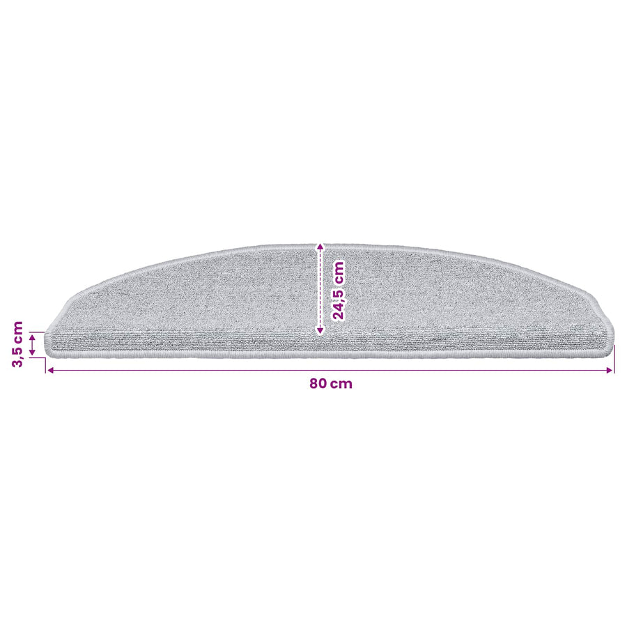 Zelfklevende Trapmatten 15 pcs Lichtgrijs 80 x 24,5 x 3,5 cm