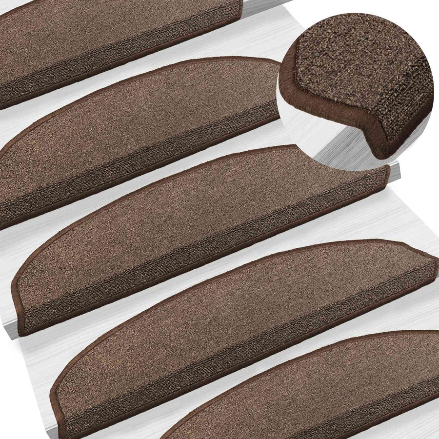 Zelfklevende Trapmatten 15 pcs Koffiebruin 80 x 24,5 x 3,5 cm