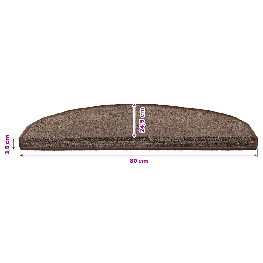 Zelfklevende Trapmatten 15 pcs Koffiebruin 80 x 24,5 x 3,5 cm