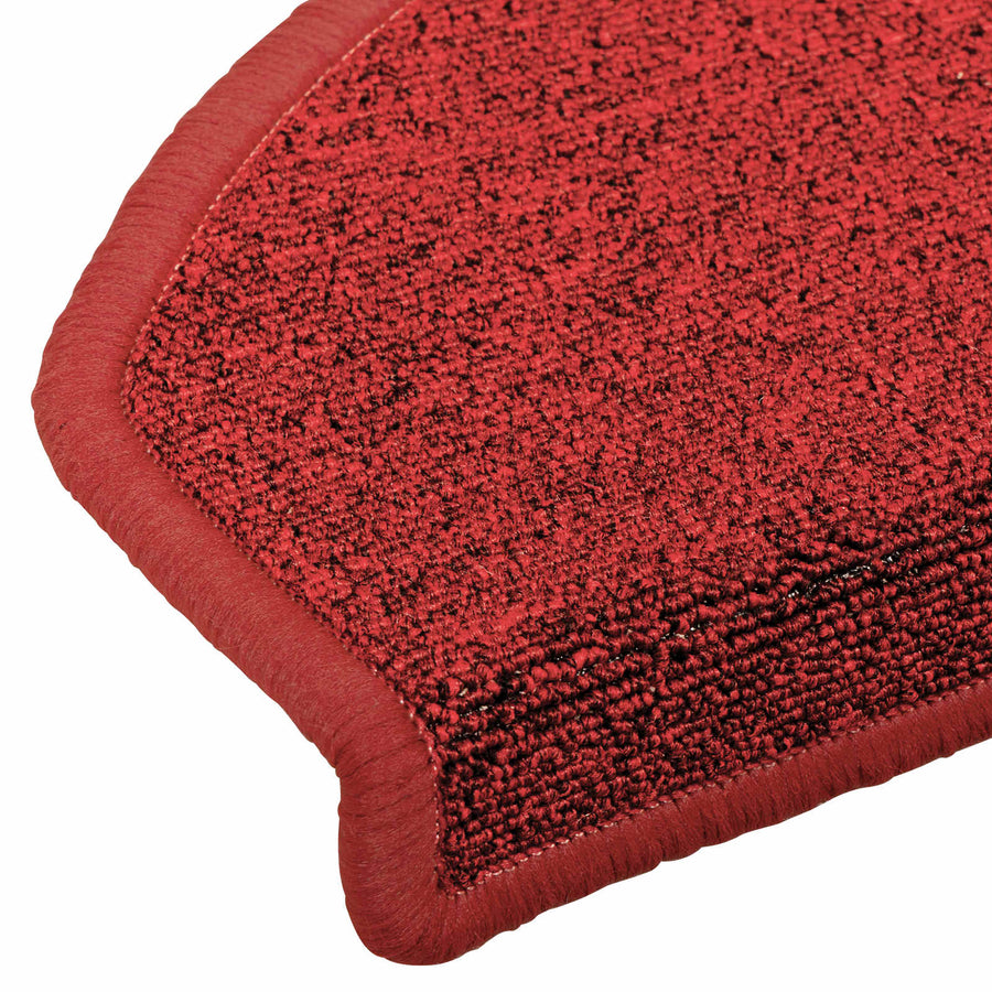 Zelfklevende Trapmatten Halfrond 15 pcs Rood 80 x 24,5 x 3,5 cm