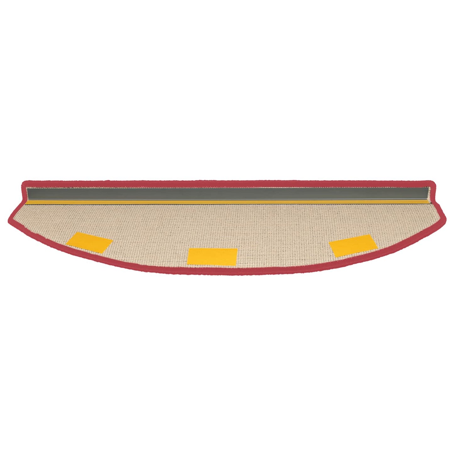 Zelfklevende Trapmatten Halfrond 15 pcs Rood 80 x 24,5 x 3,5 cm