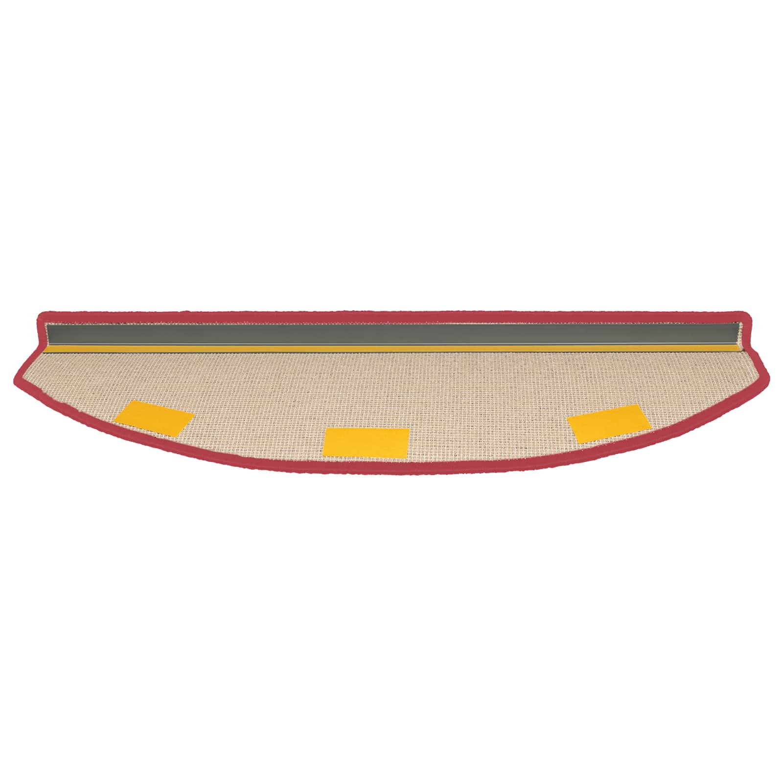 Zelfklevende Trapmatten Halfrond 15 pcs Rood 80 x 24,5 x 3,5 cm