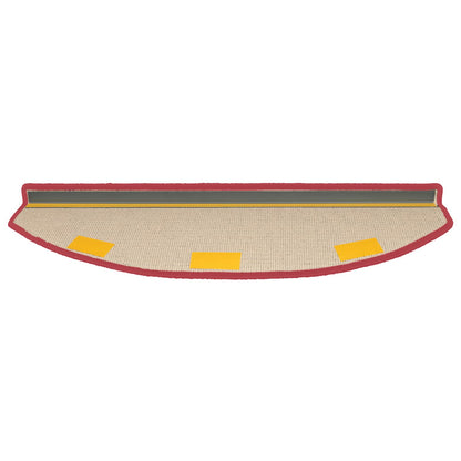 Zelfklevende Trapmatten Halfrond 15 pcs Rood 80 x 24,5 x 3,5 cm