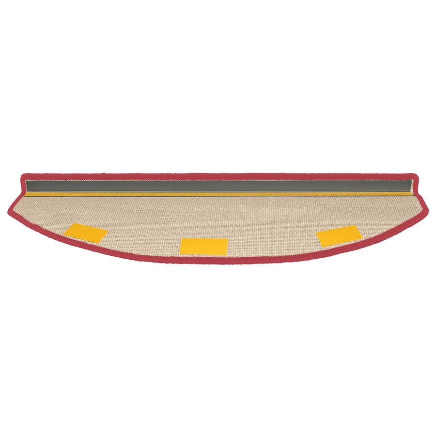 Zelfklevende Trapmatten Halfrond 15 pcs Rood 80 x 24,5 x 3,5 cm
