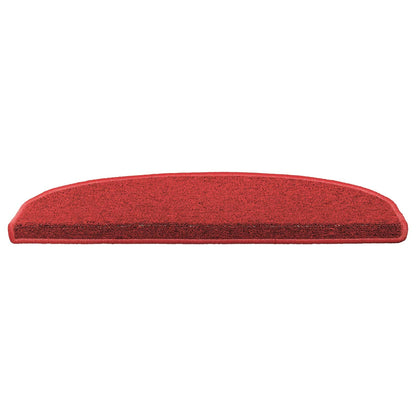 Zelfklevende Trapmatten Halfrond 15 pcs Rood 80 x 24,5 x 3,5 cm