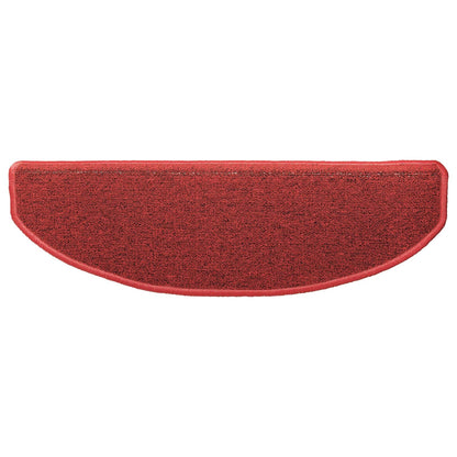 Zelfklevende Trapmatten Halfrond 15 pcs Rood 80 x 24,5 x 3,5 cm