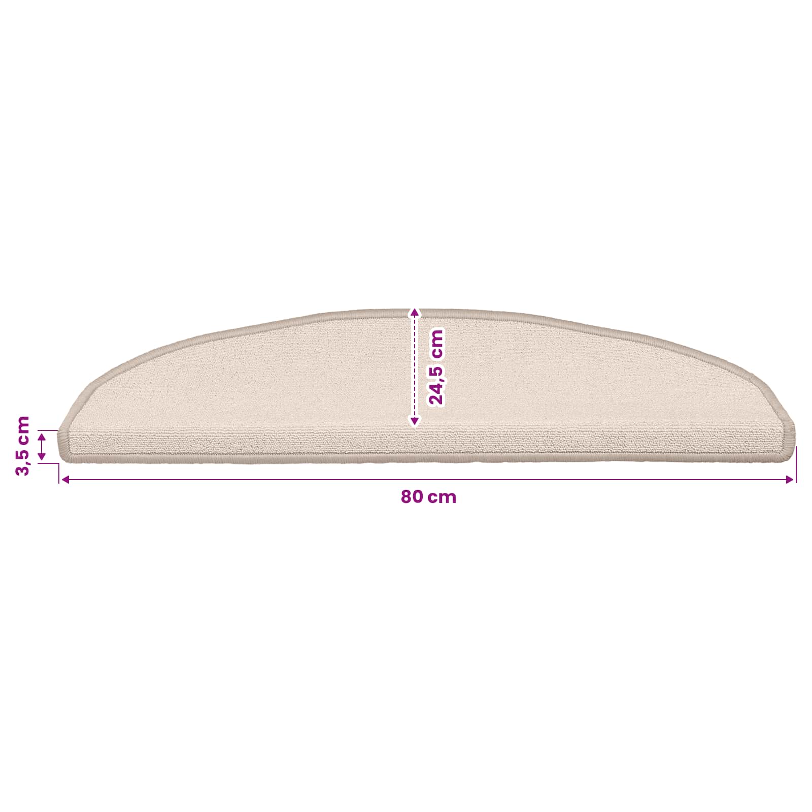 Zelfklevende Trapmatten 15 pcs Taupe 80 x 24,5 x 3,5 cm