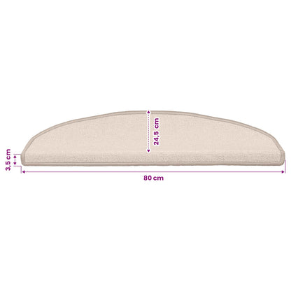 Zelfklevende Trapmatten 15 pcs Taupe 80 x 24,5 x 3,5 cm
