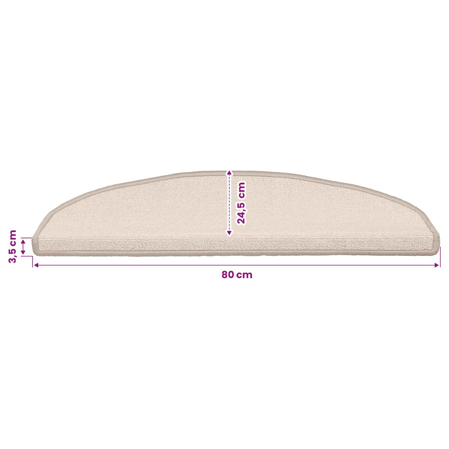 Zelfklevende Trapmatten 15 pcs Taupe 80 x 24,5 x 3,5 cm