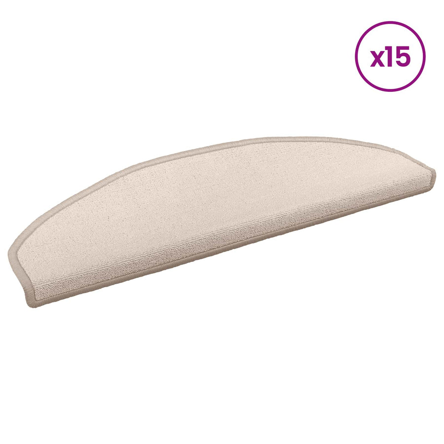 Zelfklevende Trapmatten 15 pcs Taupe 80 x 24,5 x 3,5 cm