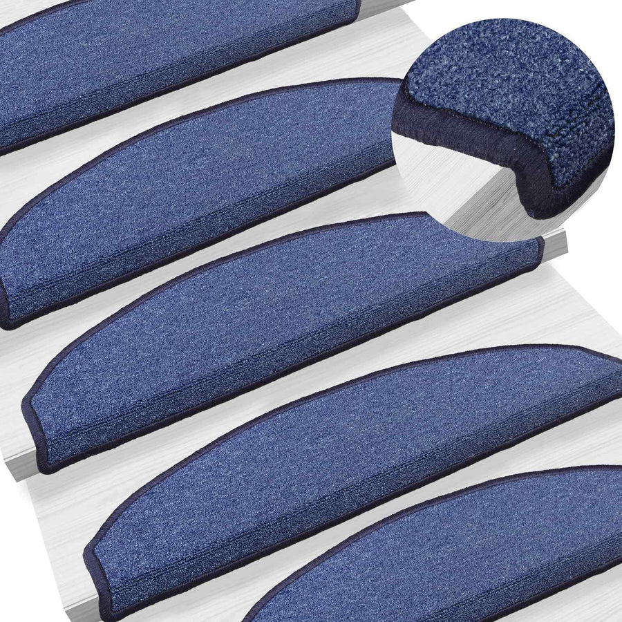 Zelfklevende Trapmatten 15 pcs Blauw 80 x 24,5 x 3,5 cm
