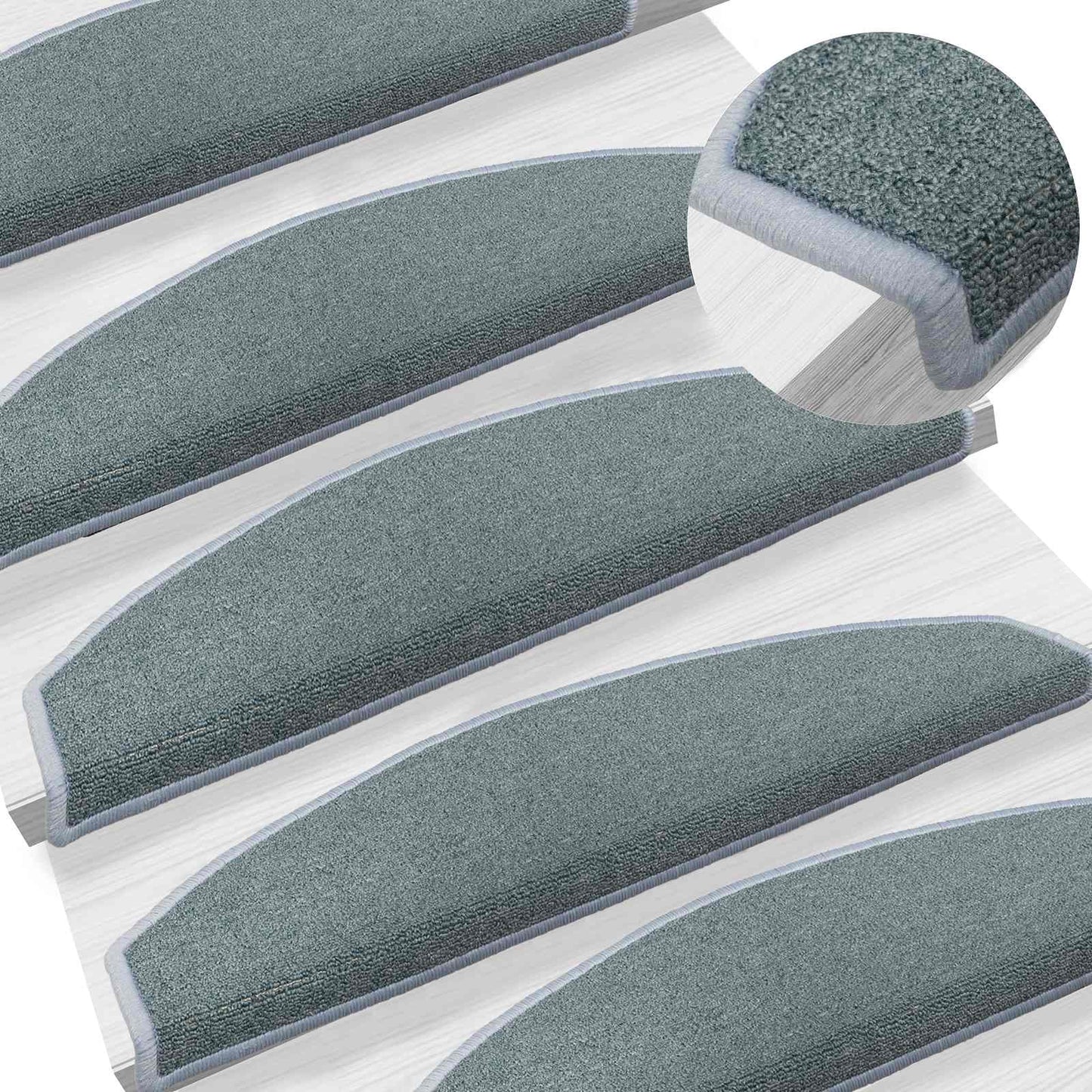 Zelfklevende Trapmatten 15 pcs Zee blauw 80 x 24,5 x 3,5 cm