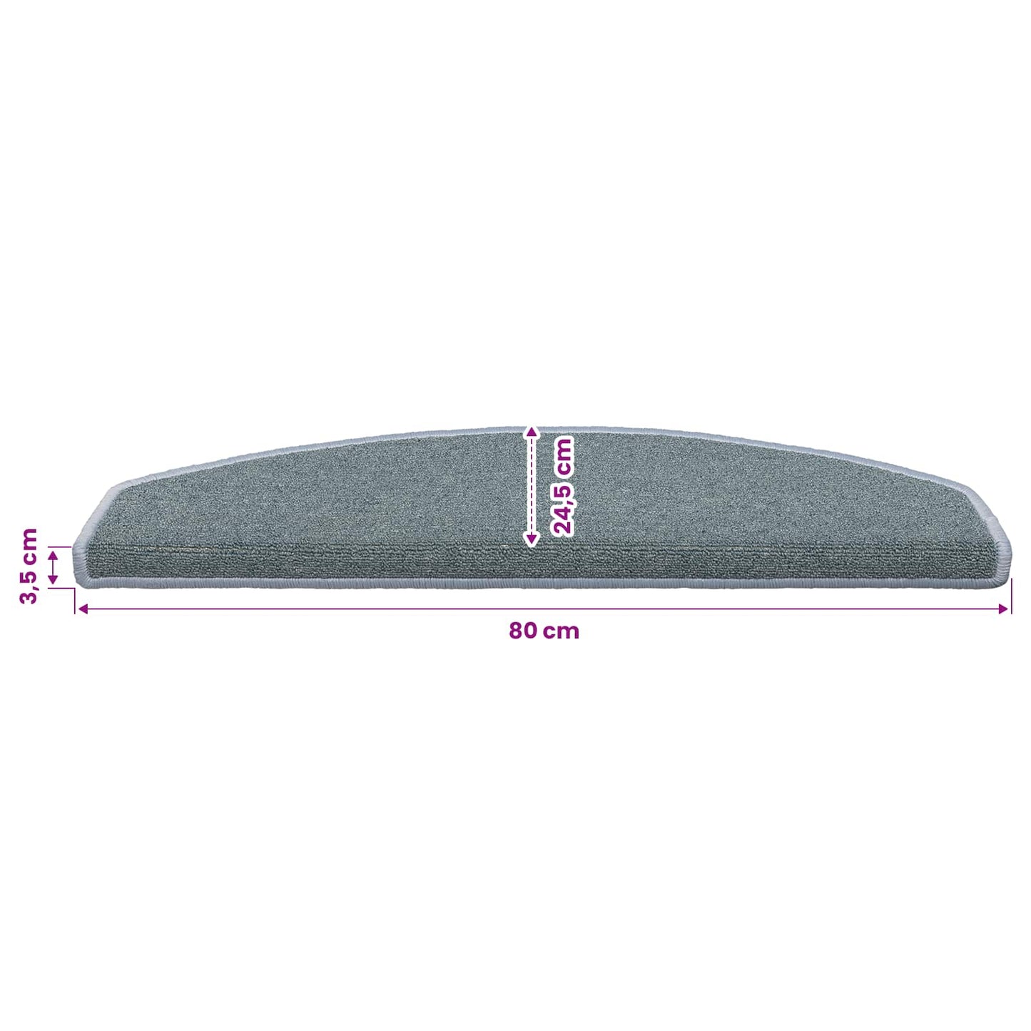 Zelfklevende Trapmatten 15 pcs Zee blauw 80 x 24,5 x 3,5 cm