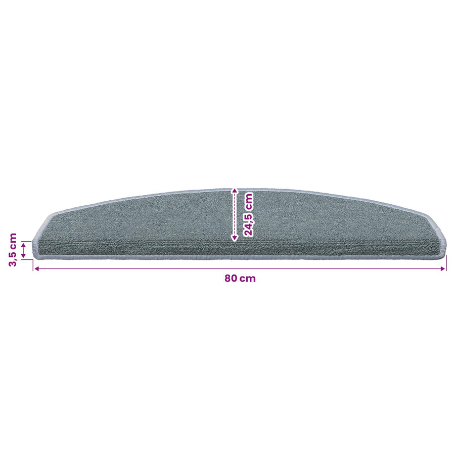 Zelfklevende Trapmatten 15 pcs Zee blauw 80 x 24,5 x 3,5 cm