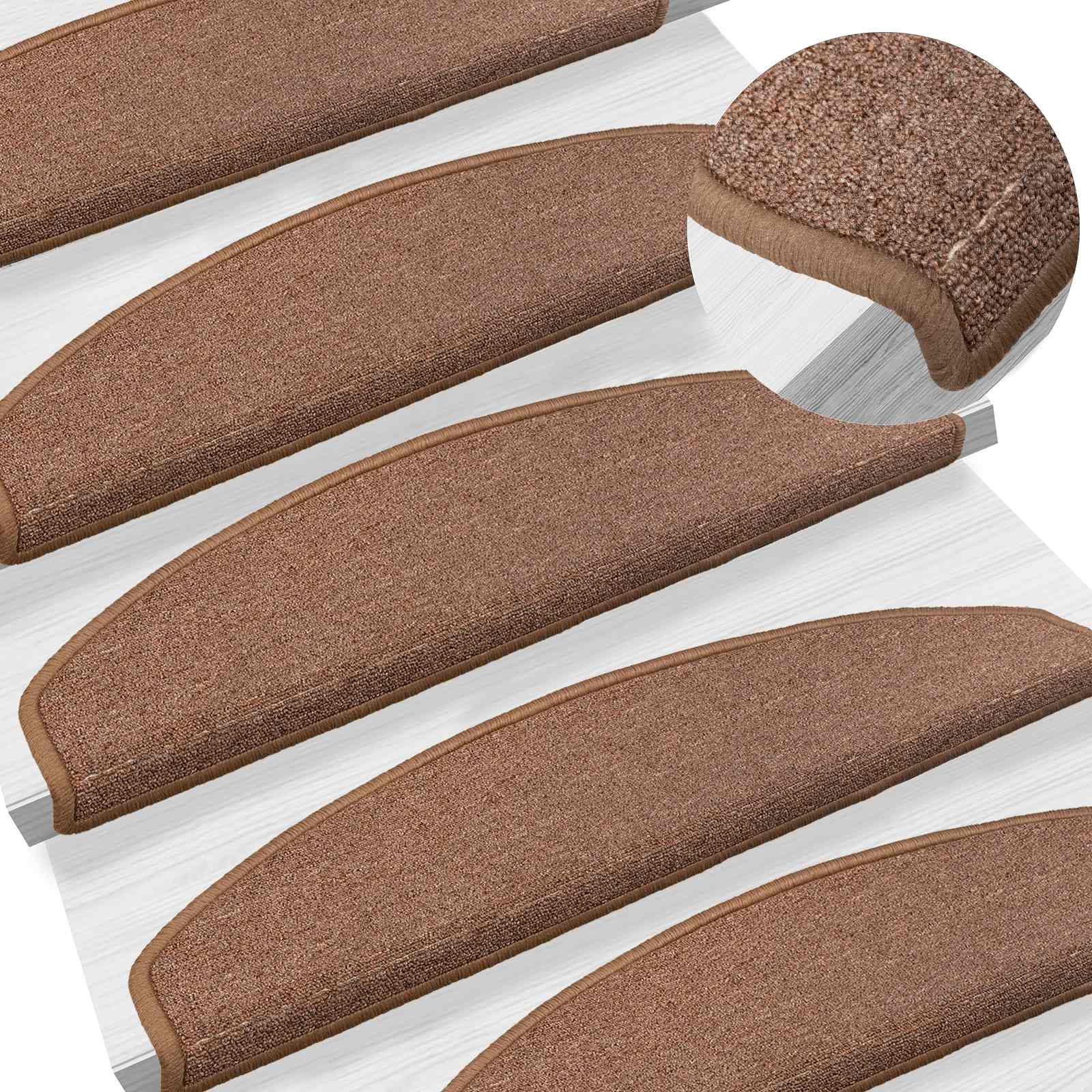 Zelfklevende Trapmatten 15 pcs Bruin 80 x 24,5 x 3,5 cm