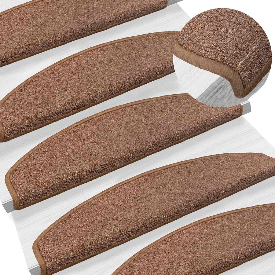Zelfklevende Trapmatten 15 pcs Bruin 80 x 24,5 x 3,5 cm