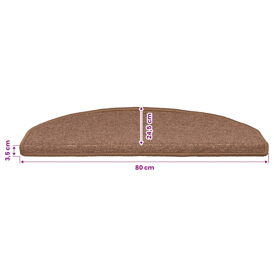 Zelfklevende Trapmatten 15 pcs Bruin 80 x 24,5 x 3,5 cm