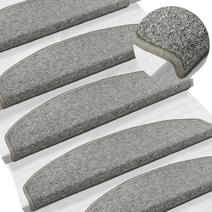 Zelfklevende Trapmatten 15 pcs Lichtgrijs 80 x 24,5 x 3,5 cm