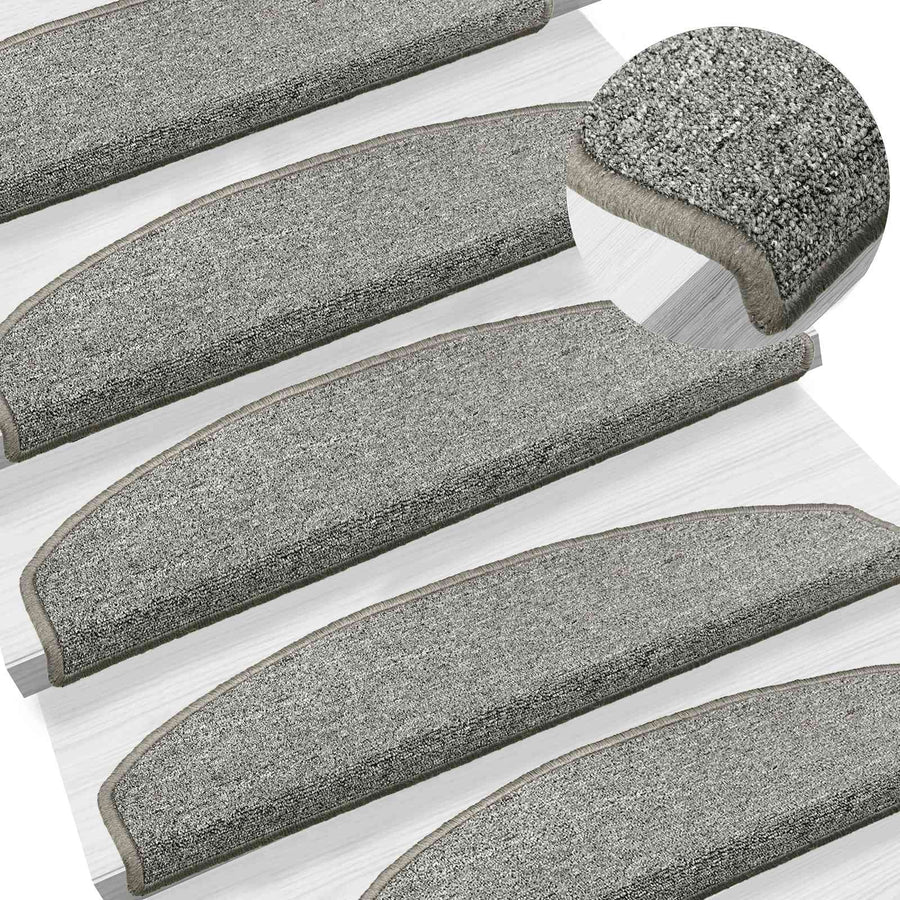 Zelfklevende Trapmatten 15 pcs Lichtgrijs 80 x 24,5 x 3,5 cm