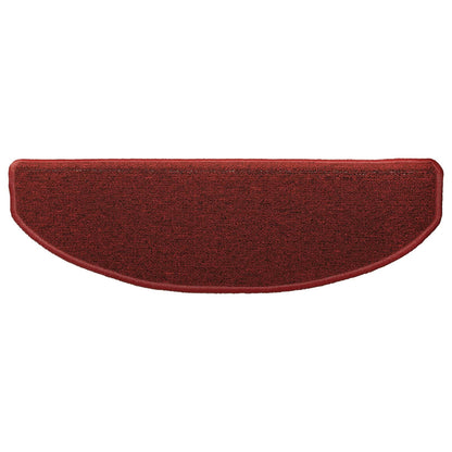 Zelfklevende Trapmatten 15 pcs Bordeaux Rood 80 x 24,5 x 3,5 cm