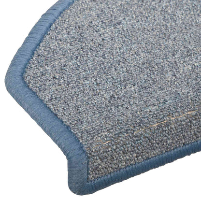 Zelfklevende Trapmatten Halfrond 15 pcs Lichtgrijs en blauw