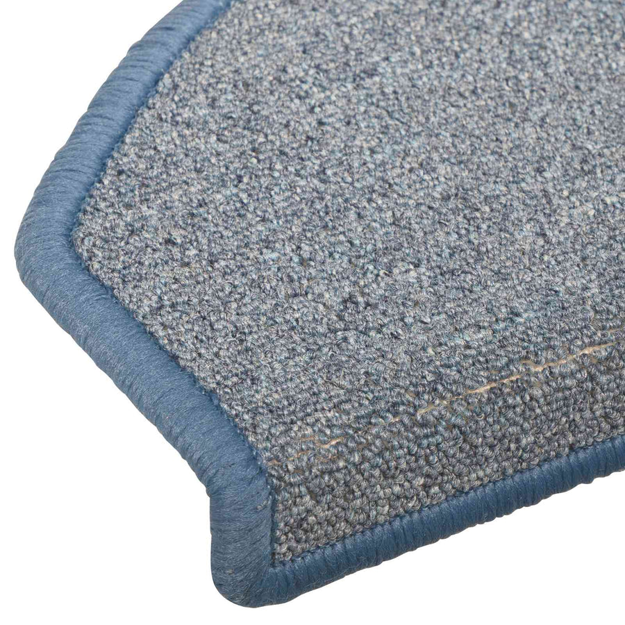 Zelfklevende Trapmatten Halfrond 15 pcs Lichtgrijs en blauw