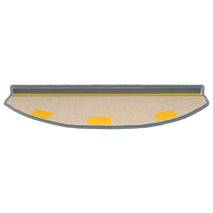 Zelfklevende Trapmatten Halfrond 15 pcs Lichtgrijs en blauw