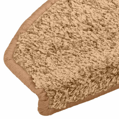 Zelfklevende Trapmatten 15 pcs Beige 80 x 24,5 x 3,5 cm