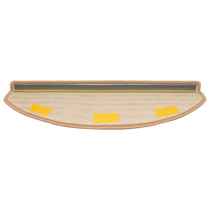 Zelfklevende Trapmatten 15 pcs Beige 80 x 24,5 x 3,5 cm