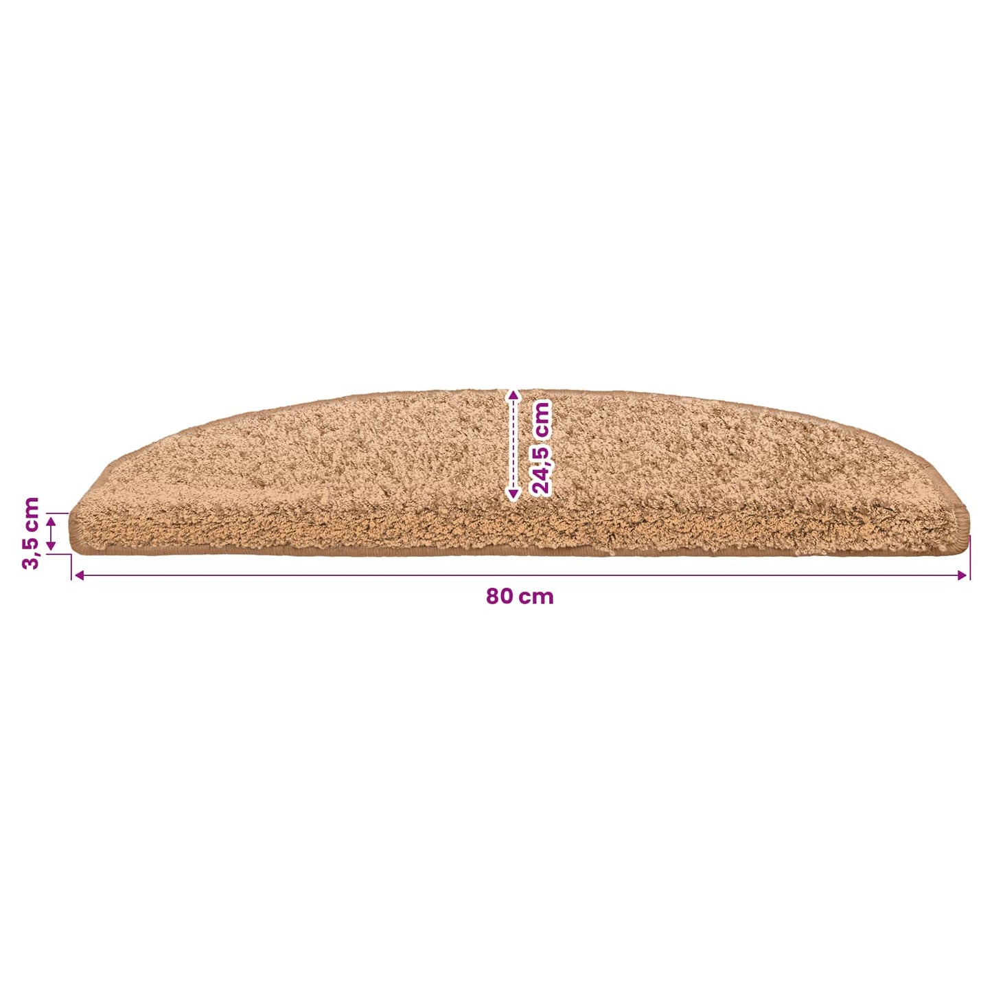 Zelfklevende Trapmatten 15 pcs Beige 80 x 24,5 x 3,5 cm