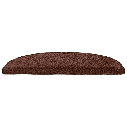 Zelfklevende Trapmatten 15 pcs Bruin 80 x 24,5 x 3,5 cm