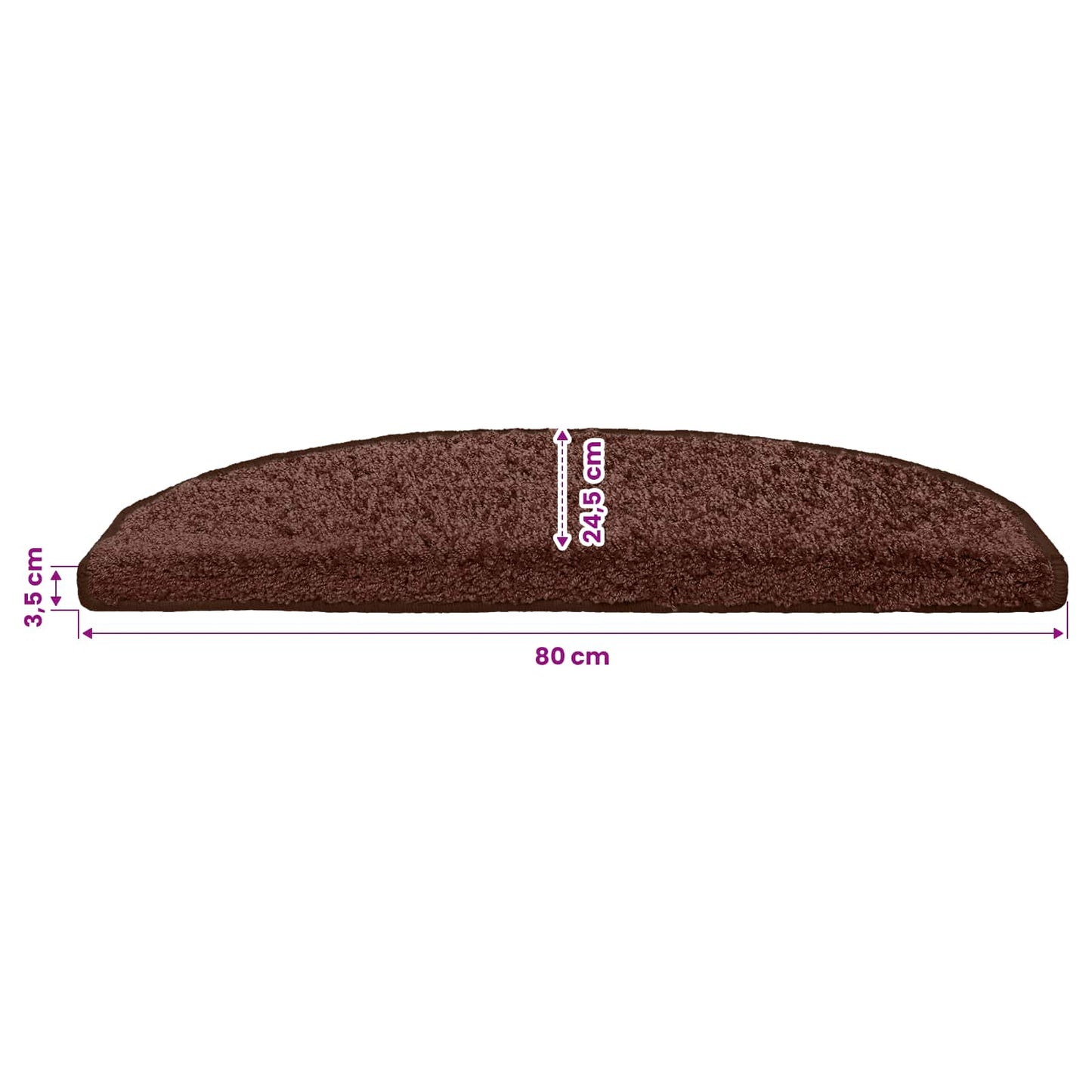 Zelfklevende Trapmatten 15 pcs Bruin 80 x 24,5 x 3,5 cm