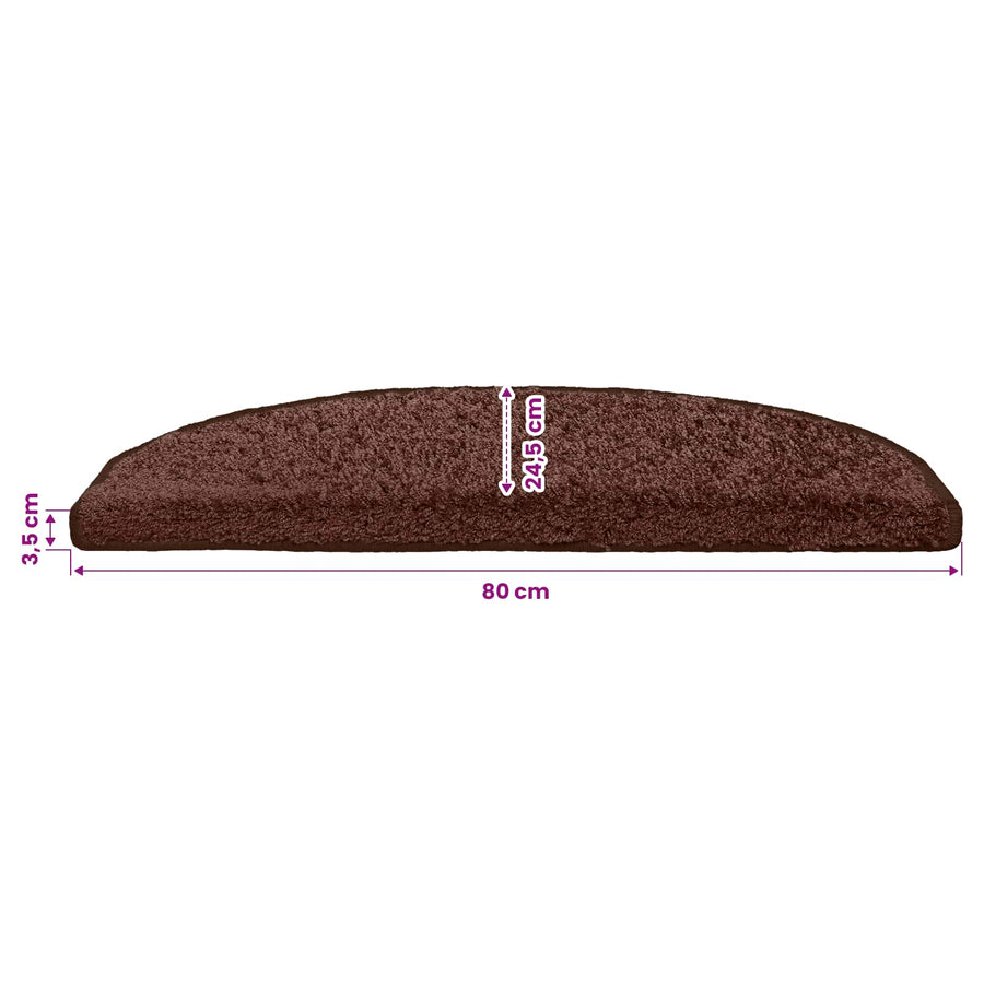 Zelfklevende Trapmatten 15 pcs Bruin 80 x 24,5 x 3,5 cm