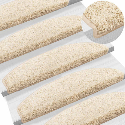 Zelfklevende Trapmatten 15 pcs Licht Bruin 80 x 24,5 x 3,5 cm