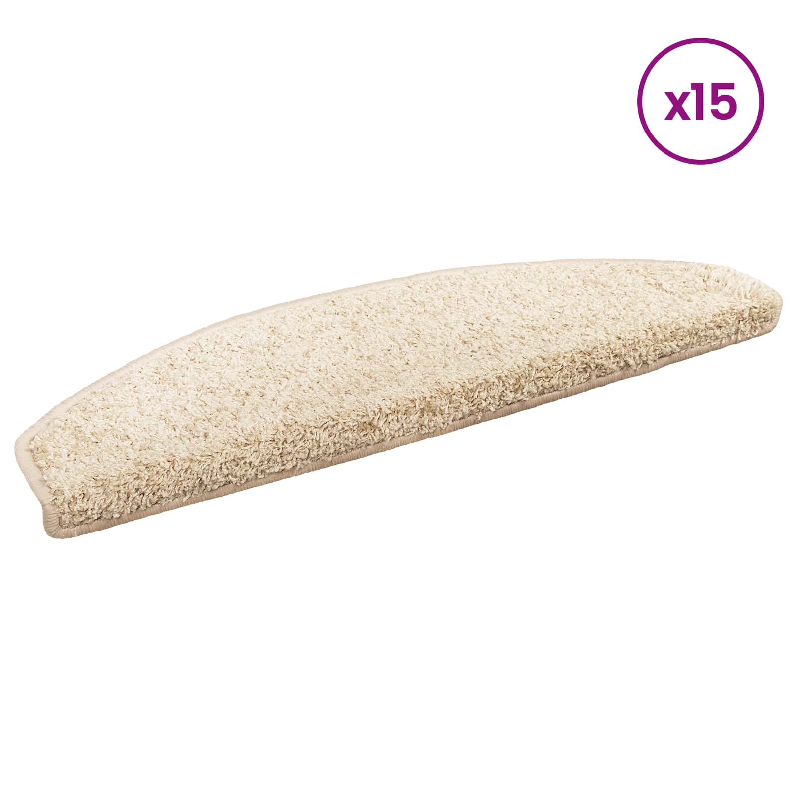 Zelfklevende Trapmatten 15 pcs Licht Bruin 80 x 24,5 x 3,5 cm