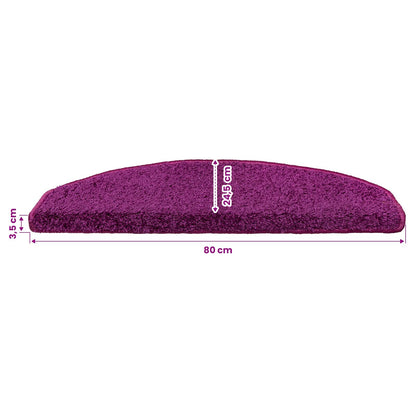 Zelfklevende Trapmatten 15 pcs Violet 80 x 24,5 x 3,5 cm