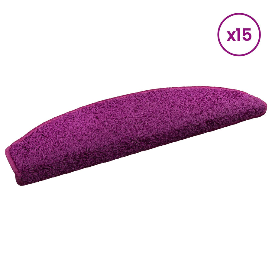 Zelfklevende Trapmatten 15 pcs Violet 80 x 24,5 x 3,5 cm
