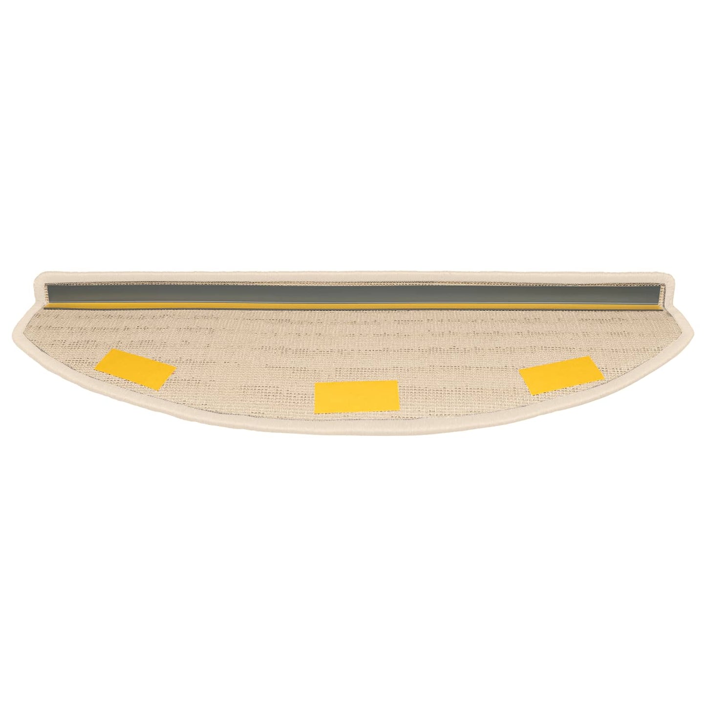 Zelfklevende Trapmatten Halfrond 15 pcs Wit 80 x 24,5 x 3,5 cm