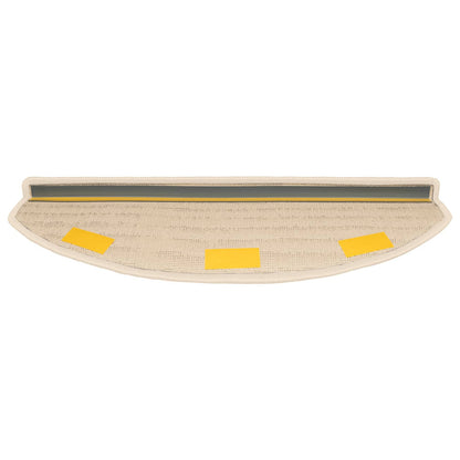 Zelfklevende Trapmatten Halfrond 15 pcs Wit 80 x 24,5 x 3,5 cm