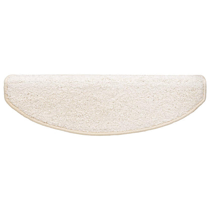 Zelfklevende Trapmatten Halfrond 15 pcs Wit 80 x 24,5 x 3,5 cm